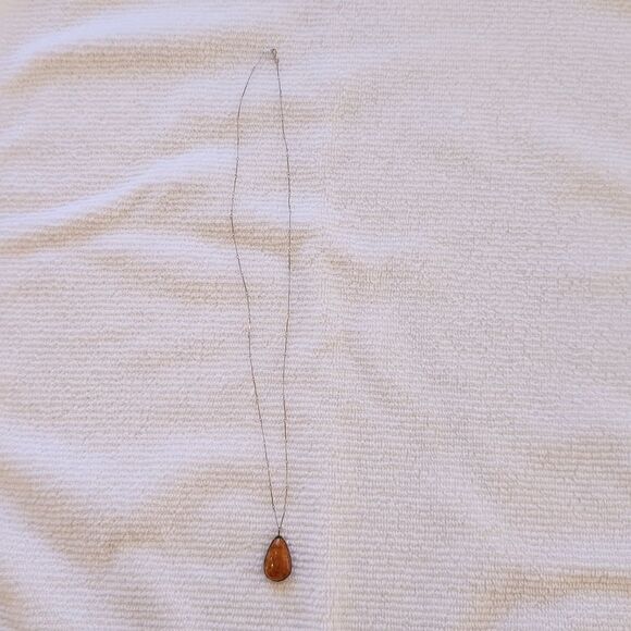 Baltic Sea lithuanian amber dainty silvertone necklace - Picture 2 of 7
